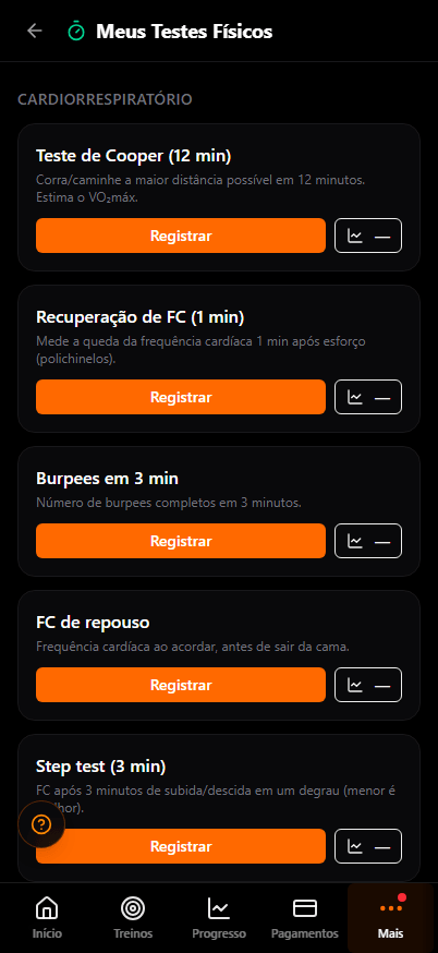 Testes físicos